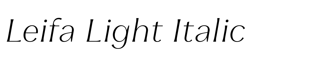 Leifa Light Italic